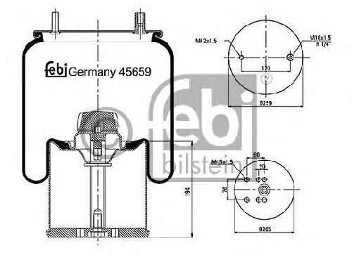 FEBI BILSTEIN 45659 - Boot, air suspension