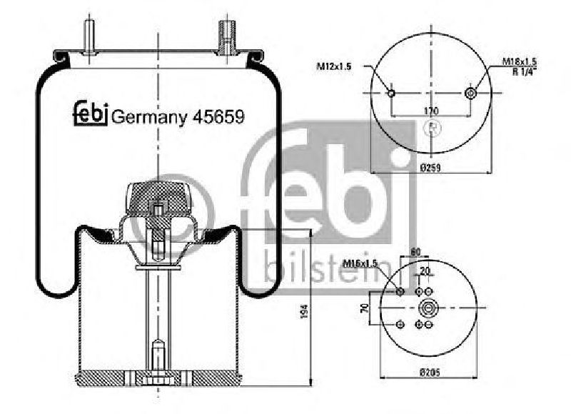 FEBI BILSTEIN 45659 - Boot, air suspension