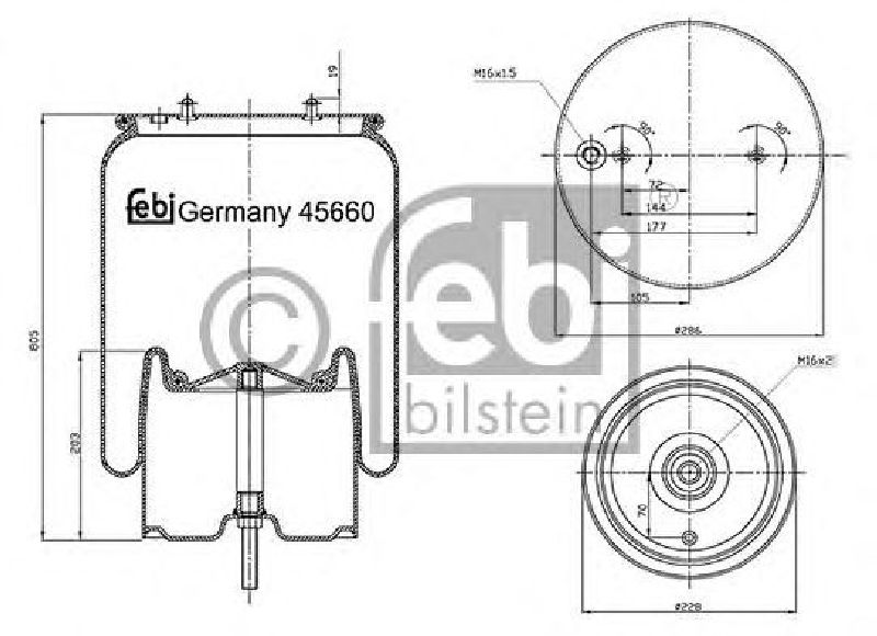 FEBI BILSTEIN 45660 - Boot, air suspension Rear Axle | Trailing Axle SCANIA