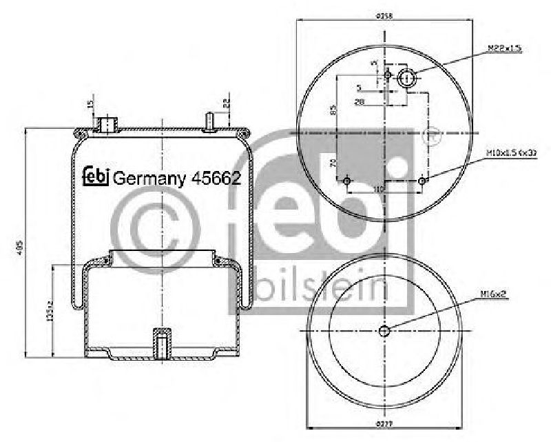 FEBI BILSTEIN 45662 - Boot, air suspension