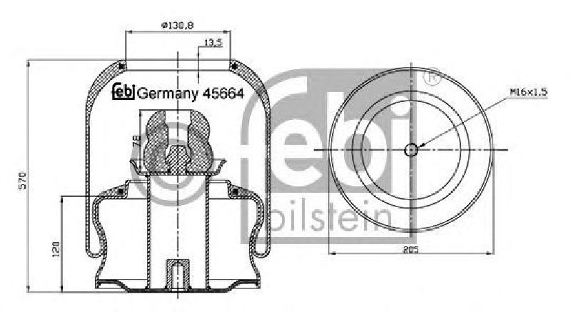 FEBI BILSTEIN 45664 - Boot, air suspension MERCEDES-BENZ