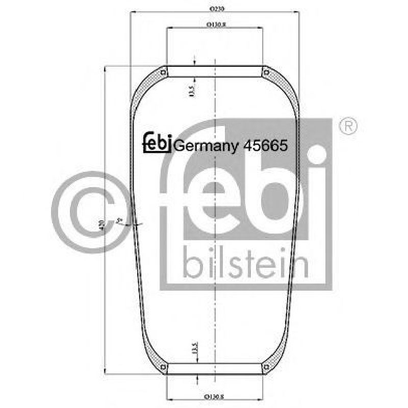 FEBI BILSTEIN 45665 - Boot, air suspension Front Axle left and right | Rear Axle left and right NEOPLAN, MAN