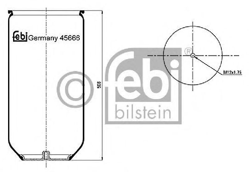 FEBI BILSTEIN 45666 - Boot, air suspension Rear Axle left and right MAN