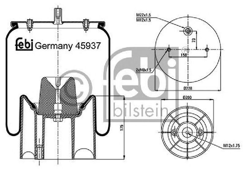 FEBI BILSTEIN 45937 - Boot, air suspension