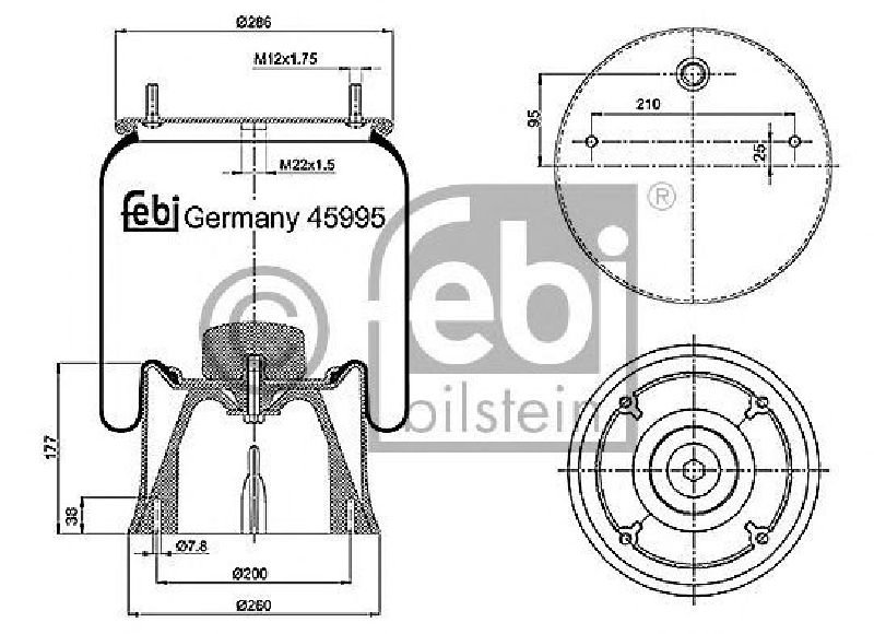 FEBI BILSTEIN 45995 - Boot, air suspension