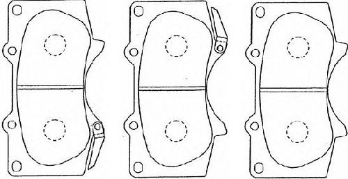 AISIN A1N011 - Brake Pad Set, disc brake Front Axle TOYOTA, MITSUBISHI