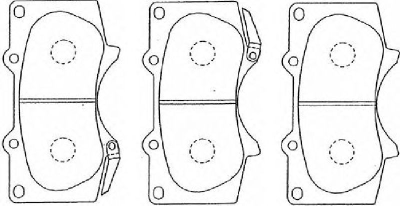 AISIN A1N011 - Brake Pad Set, disc brake Front Axle TOYOTA, MITSUBISHI