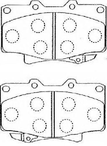 AISIN A1N023 - Brake Pad Set, disc brake Front Axle TOYOTA