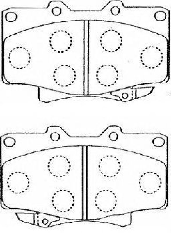 AISIN A1N023 - Brake Pad Set, disc brake Front Axle TOYOTA