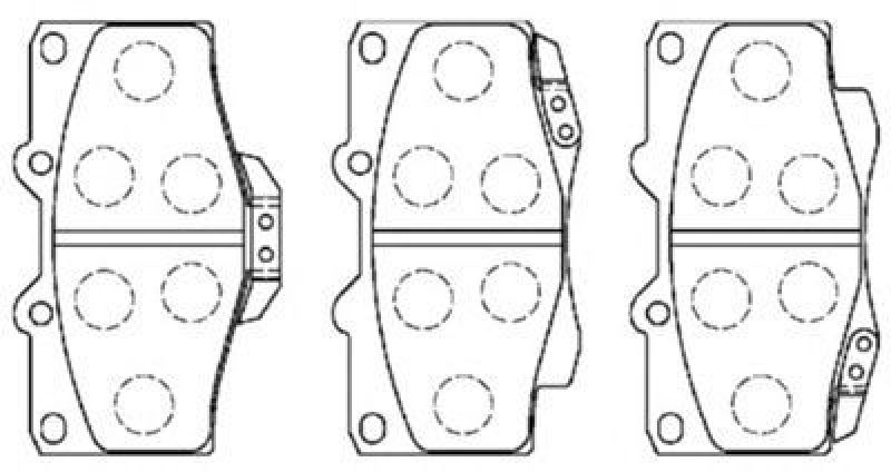 AISIN A1N029 - Brake Pad Set, disc brake Front Axle TOYOTA