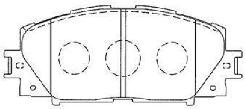 AISIN A1N155 - Brake Pad Set, disc brake Front Axle TOYOTA