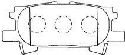 AISIN A2N111 - Brake Pad Set, disc brake Rear Axle TOYOTA