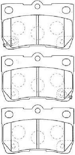 AISIN A2N118 - Brake Pad Set, disc brake Rear Axle LEXUS