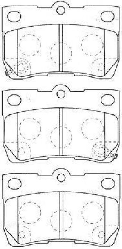 AISIN A2N118 - Brake Pad Set, disc brake Rear Axle LEXUS