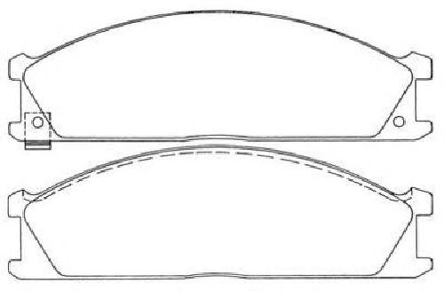 AISIN ASN-167 - Brake Pad Set, disc brake Front Axle NISSAN