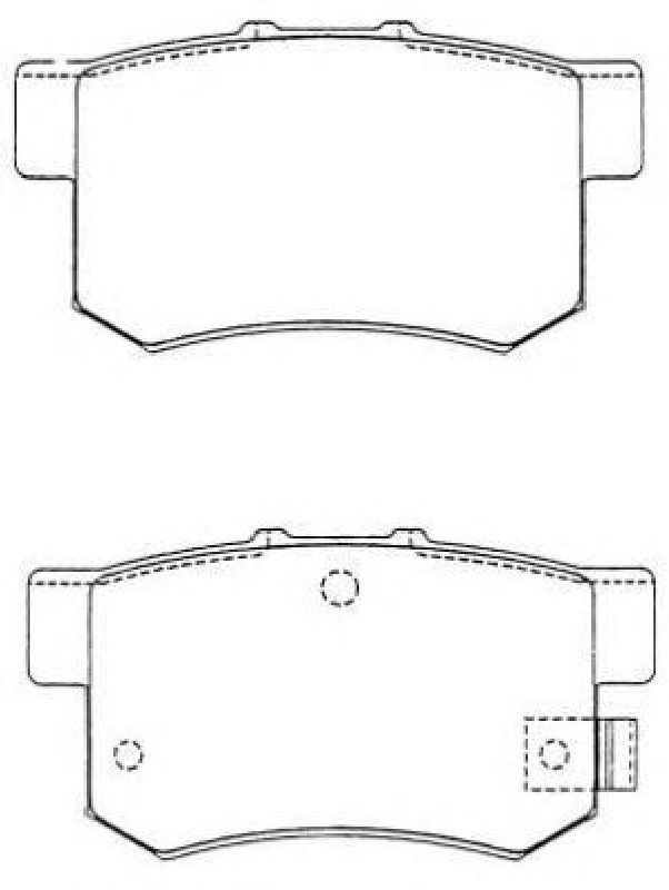 AISIN ASN-181 - Brake Pad Set, disc brake Rear Axle HONDA