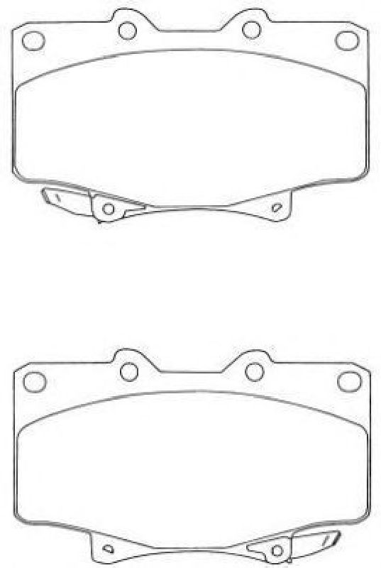 AISIN ASN-202 - Brake Pad Set, disc brake Front Axle TOYOTA