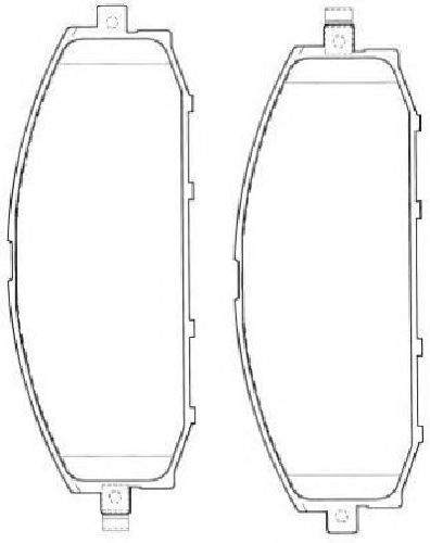 AISIN ASN-2035 - Brake Pad Set, disc brake Front Axle NISSAN