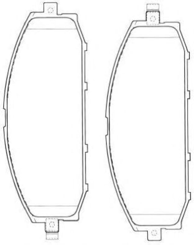 AISIN ASN-2035 - Brake Pad Set, disc brake Front Axle NISSAN