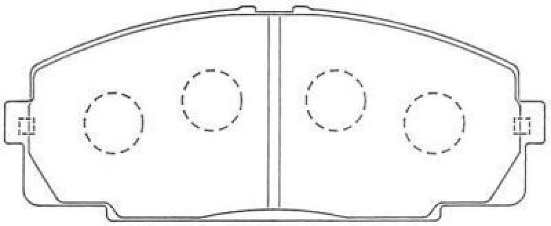 AISIN ASN-254 - Brake Pad Set, disc brake Front Axle TOYOTA