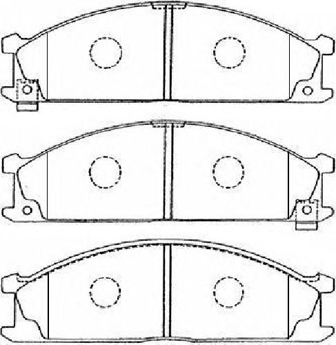 AISIN B1N011 - Brake Pad Set, disc brake Front Axle NISSAN