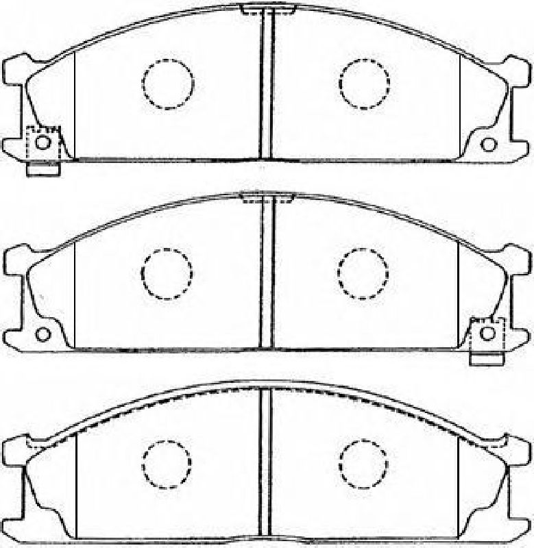 AISIN B1N011 - Brake Pad Set, disc brake Front Axle NISSAN