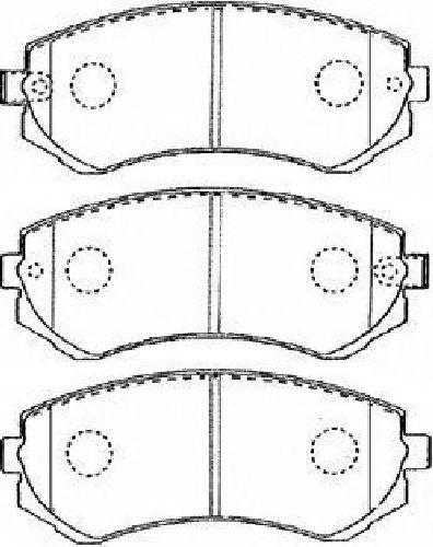 AISIN B1N018 - Brake Pad Set, disc brake Front Axle Rear Axle NISSAN