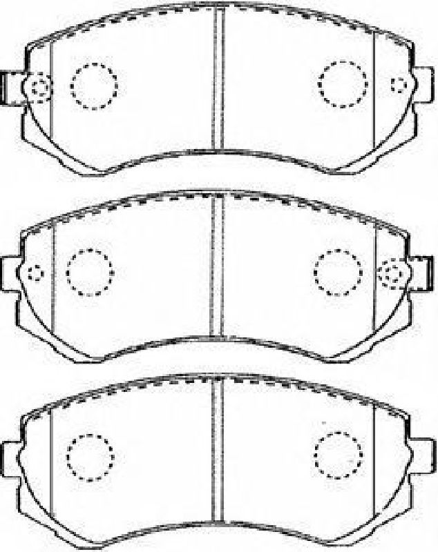 AISIN B1N018 - Brake Pad Set, disc brake Front Axle Rear Axle NISSAN