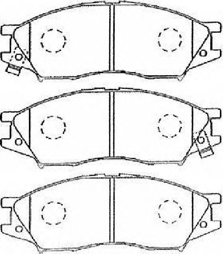 AISIN B1N037 - Brake Pad Set, disc brake Front Axle NISSAN