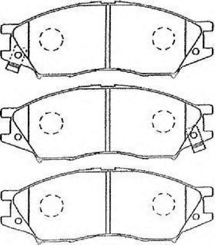 AISIN B1N037 - Brake Pad Set, disc brake Front Axle NISSAN