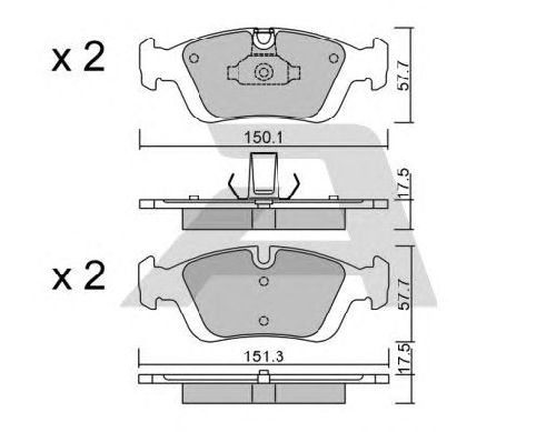 AISIN BPBM-1001 - Brake Pad Set, disc brake