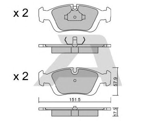 AISIN BPBM-1005 - Brake Pad Set, disc brake