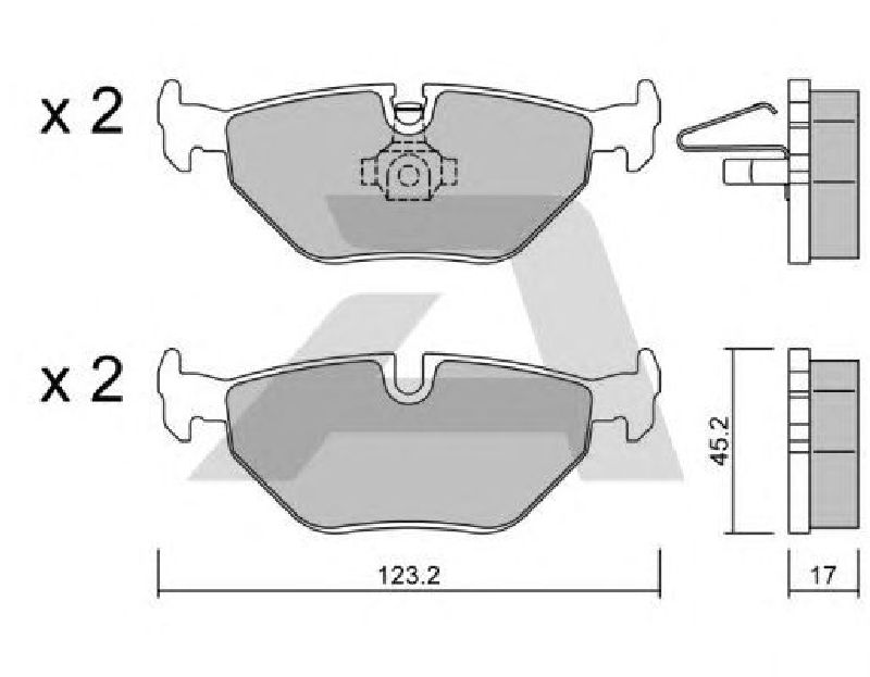 AISIN BPBM-2001 - Brake Pad Set, disc brake