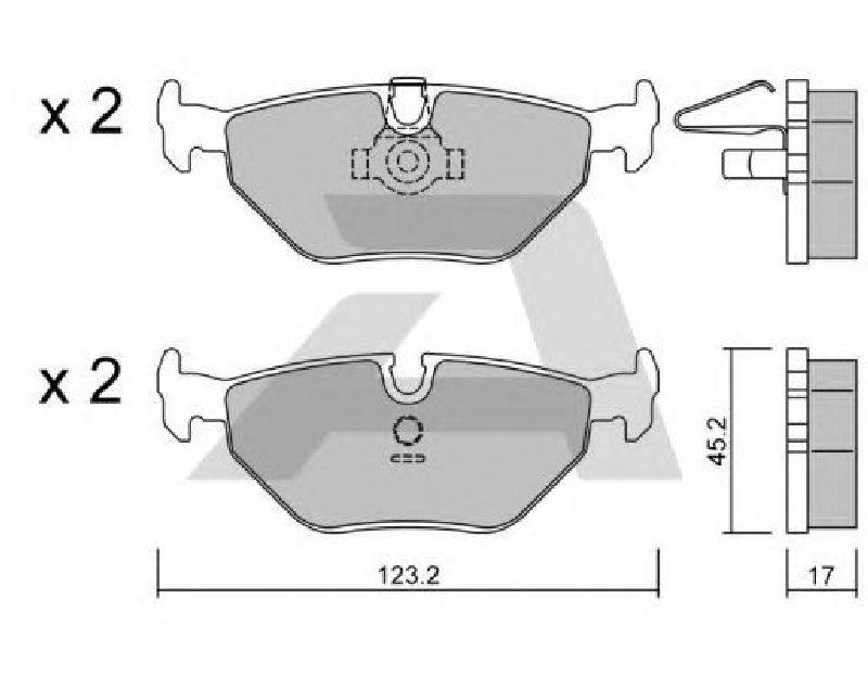 AISIN BPBM-2002 - Brake Pad Set, disc brake