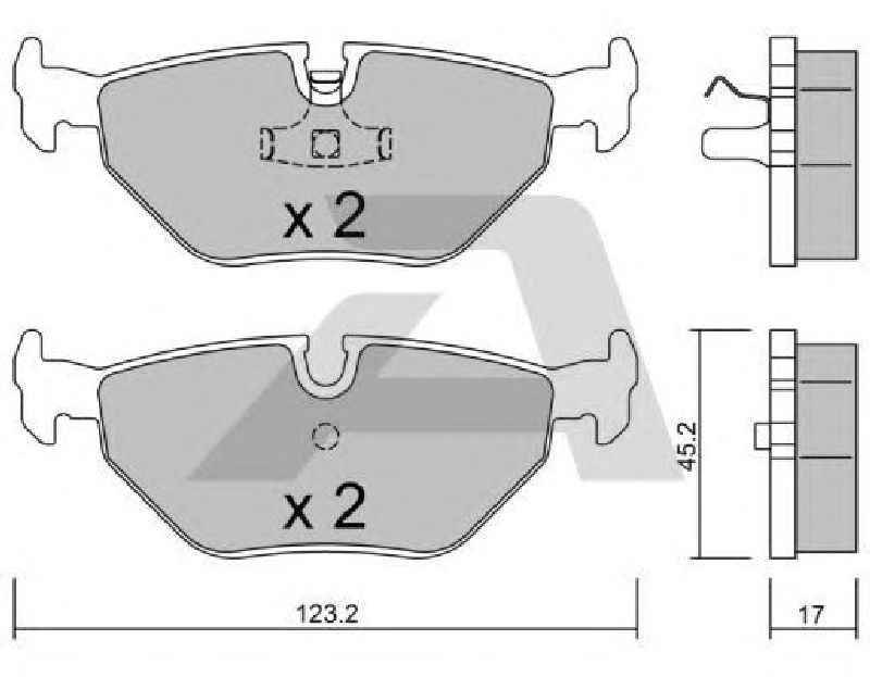 AISIN BPBM-2003 - Brake Pad Set, disc brake
