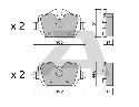 AISIN BPBM-2008 - Brake Pad Set, disc brake Rear Axle MINI, BMW