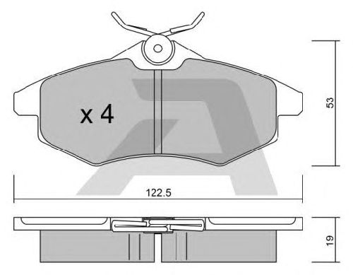 AISIN BPCI-1001 - Brake Pad Set, disc brake Front Axle CITROËN