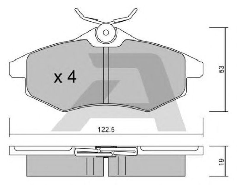 AISIN BPCI-1001 - Brake Pad Set, disc brake Front Axle CITROËN