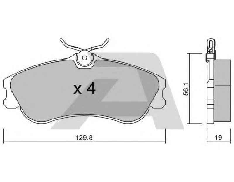 AISIN BPCI-1005 - Brake Pad Set, disc brake Front Axle CITROËN, PEUGEOT