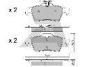 AISIN BPCI-2002 - Brake Pad Set, disc brake Rear Axle FORD, JAGUAR, CITROËN, VOLVO, CADILLAC, RENAULT, SAAB, OPEL