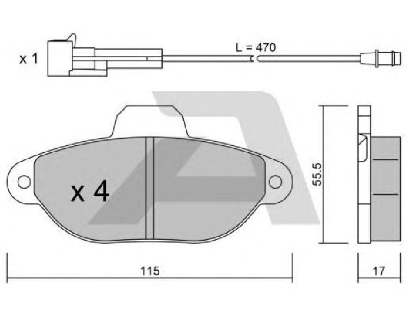 AISIN BPFI-1001 - Brake Pad Set, disc brake