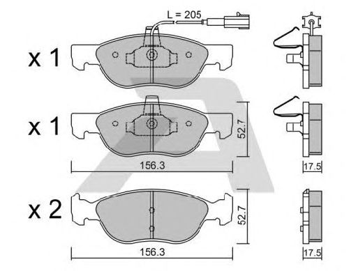 AISIN BPFI-1003 - Brake Pad Set, disc brake