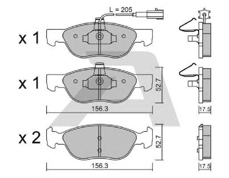 AISIN BPFI-1003 - Brake Pad Set, disc brake