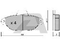 AISIN BPFI-1006 - Brake Pad Set, disc brake Front Axle FIAT, ZASTAVA