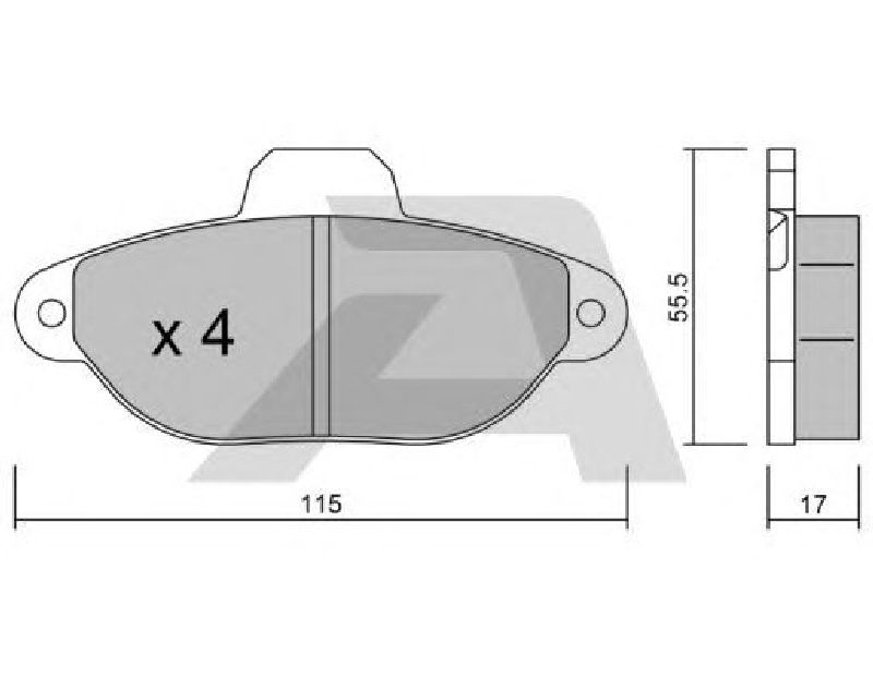 AISIN BPFI-1006 - Brake Pad Set, disc brake Front Axle FIAT, ZASTAVA