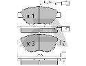 AISIN BPFI-1014 - Brake Pad Set, disc brake FIAT, ABARTH, CITROËN, PEUGEOT, LANCIA, VAUXHALL, OPEL