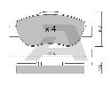 AISIN BPFI-1016 - Brake Pad Set, disc brake Front Axle FIAT