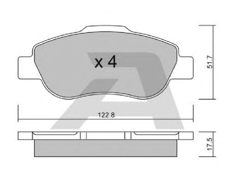 AISIN BPFI-1016 - Brake Pad Set, disc brake Front Axle FIAT