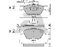 AISIN BPFI-1030 - Brake Pad Set, disc brake Front Axle FIAT, ALFA ROMEO