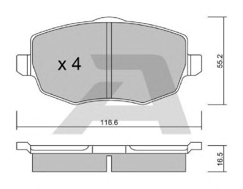 AISIN BPFI-1031 - Brake Pad Set, disc brake Front Axle LANCIA